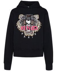 KENZO Black Cotton Tiger Sweatshirt