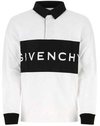 Givenchy Logo-embroidered Cotton-jersey Rugby Polo Shirt - White