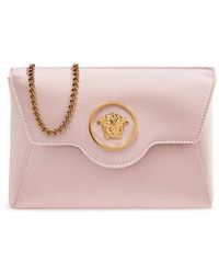 Versace - La Medusa Chain-linked Envelope Clutch Bag - Lyst