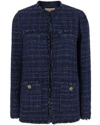 Twinset - Logoed Buttons Bouclé Jacket - Lyst