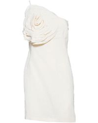 Blumarine - Rose Patch One-shoulder Mini Dress - Lyst