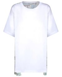 Stella McCartney - T-Shirt With Silk Back - Lyst