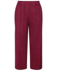 Pleats Please Issey Miyake - March Straight-Leg Pleated Trousers - Lyst