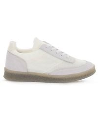 MM6 by Maison Martin Margiela - Suede-panelling Mesh Sneakers - Lyst
