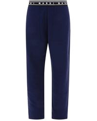 Marni - Sport Trousers With Logo - Lyst