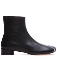 MM6 by Maison Martin Margiela Cup Heel Ankle Boots in Black Lyst