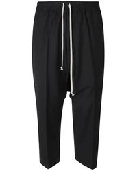 Rick Owens - Drawstring Cropped Trousers - Lyst