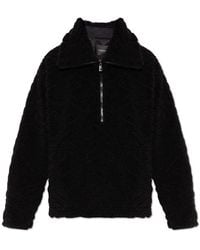 Versace - Faux Fur Half-zip Jacket - Lyst