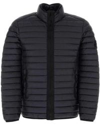 Stone Island - Washed Zip Up Puffer - Lyst