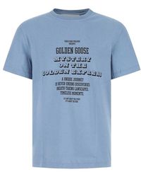Golden Goose Cotton T-shirt Lightblue Golden Goose Deluxe Bra