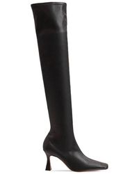MANU Atelier Duck Square-toe Knee-high Boots - Black