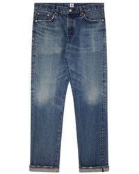 Edwin - Button Fly Straight Jeans - Lyst