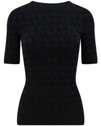 Valentino - Toile Iconographe Crewneck Knitted Top - Lyst