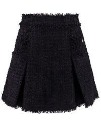 Balmain - Tweed Mini Skirt - Lyst