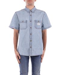 Guess - Short-Sleeved Denim Shirt - Lyst