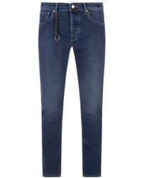 Incotex - Logo-patch Straight-leg Slim-cut Jeans - Lyst