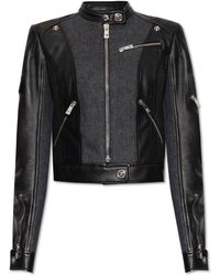Versace - Jacket With Stand Collar - Lyst