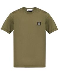 Stone Island - Compass Patch Crewneck T-shirt - Lyst