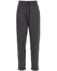 Brunello Cucinelli Drawstring Tapered Joggers - Grey