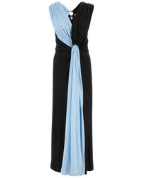 Bottega Veneta - Ring-embellished Gathered Woven Maxi Dress - Lyst