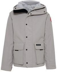 Canada Goose - Grey Nylon Lockeport Raincoat - Lyst