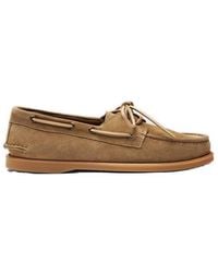 SCAROSSO - Morgan Round-Toe Lace-Up Boat Shoes - Lyst