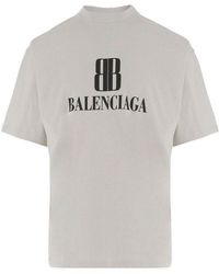 Balenciaga Nano Bb Medium Fit T-Shirt in Blue for Men | Lyst