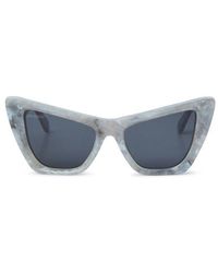 White - Sunglasses LJ 125 - IetpShops SB - Blue 'Virgil