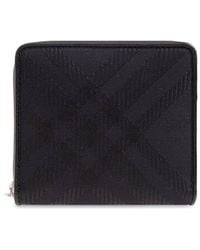 Burberry - Checked Wallet, - Lyst