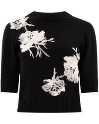 Elie Saab - Embroidered Sweater - Lyst