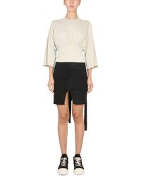 Rick Owens - Rick Owens Tommy Ruched Crewneck Top - Lyst
