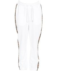 Burberry Vintage Check Side Stripe Trackpants - White