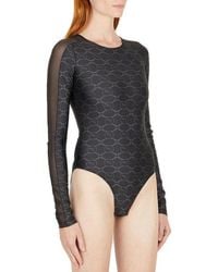 PUMA - All-over Patterned Long-sleeved Bodysuit - Lyst
