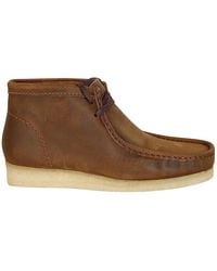 Clarks - Wallabee Boot Beeswax Leather - Lyst