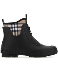 Burberry Vintage Check Rain Boots - Black