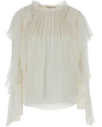 Alberta Ferretti - Silk Blouse - Lyst