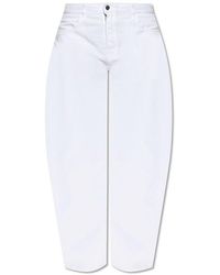Alaïa Rounded Jeans Light in White | Lyst Canada