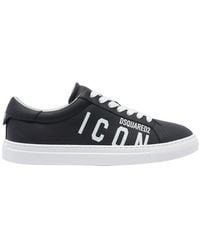 DSquared² - Icon Logo-Print Low-Top Sneakers - Lyst