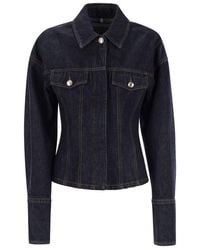 Sportmax - Gance Denim Fitted Jacket - Lyst