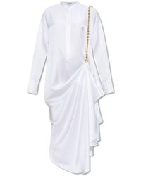 Loewe - Chain-detail Silk Shirt Dress - Lyst