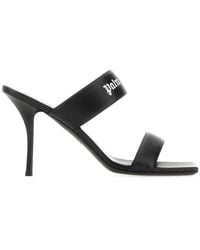 Palm Angels - Logo-Printed Square-Toe Sandals - Lyst