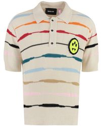 Barrow - Striped Knitted Polo Shirt - Lyst