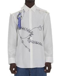 Burberry - Knight Hardware-printed Buttoned Shirt - Lyst