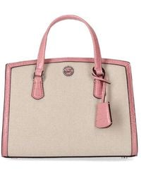MICHAEL Michael Kors - Chantal Canvas Pink Handbag - Lyst