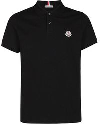 Moncler - Logo Embroidered Short-sleeved Polo Shirt - Lyst