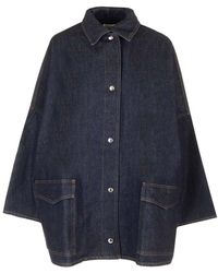 Totême - Long Sleeved Buttoned Denim Jacket - Lyst
