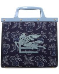 Etro - Logo Embroidered Paisley Tote Bag - Lyst