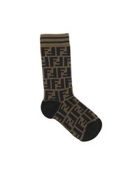 Fendi - Ff Intarsia Ribbed Socks - Lyst