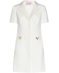Valentino - Logo Plaque Short-sleeved Mini Dress - Lyst