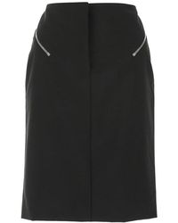 Givenchy - Metallic Zipped Skirt - Lyst